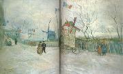 Vincent Van Gogh Street Seene in Montmartre:Le Moulin a Poivre (nn04) oil painting on canvas